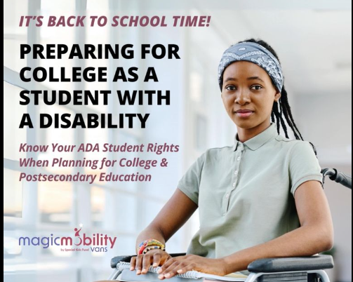 College Student in Wheelchair with book and notebook on lap