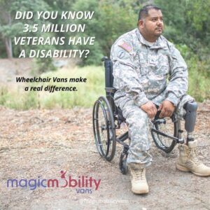 Disabled Veteran sitting in Wheelchair out in nature